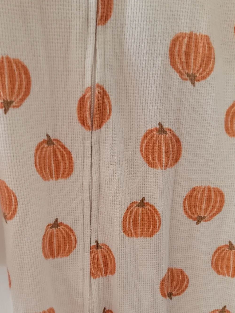 Carter's White Footed One-Piece Pajamas with Orange Pumpkin Print